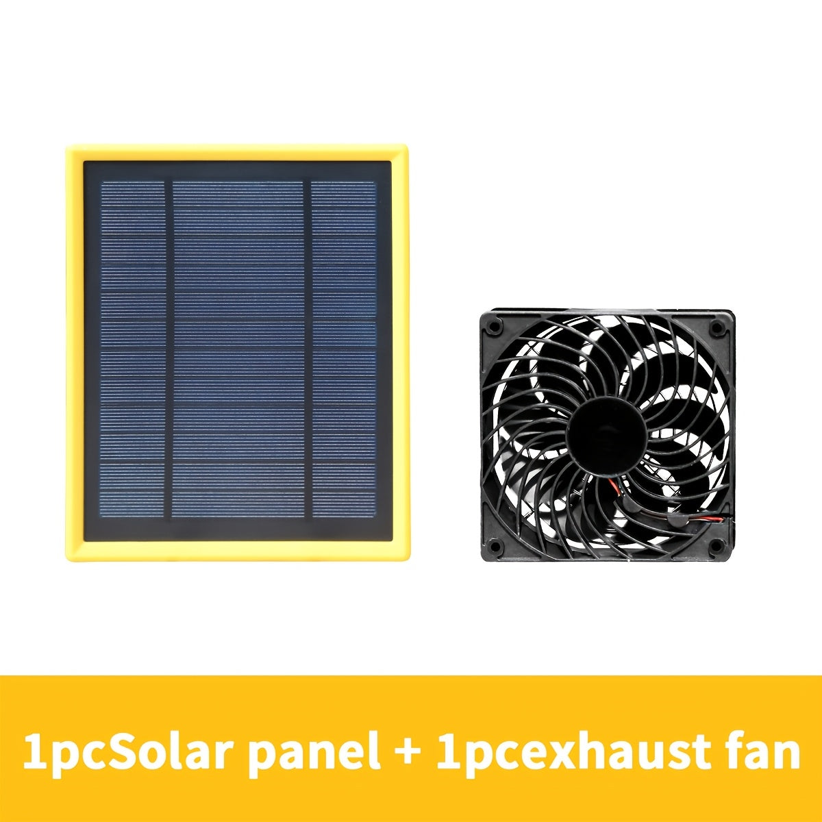 1PC Solar Panel & Portable Cooling Fan, Solar Ventilation Exhaust Fan Kit for Outdoor Air Circulation, Suitable for Greenhouse, Chicken Coop, Shed, Pet House and More, Battery-Free Operation