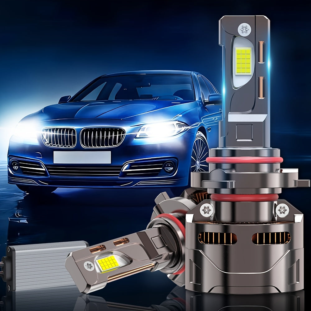 2-Pack 300W Car Headlight Bulbs H4 H7 LED Canbus H1 H8 H11 9005 HB3 9006 HB4 9012 Universal LED Bulbs Car Front Headlight Fog Light 6500K 12V/24V Fits Models 9007/9008-BA37