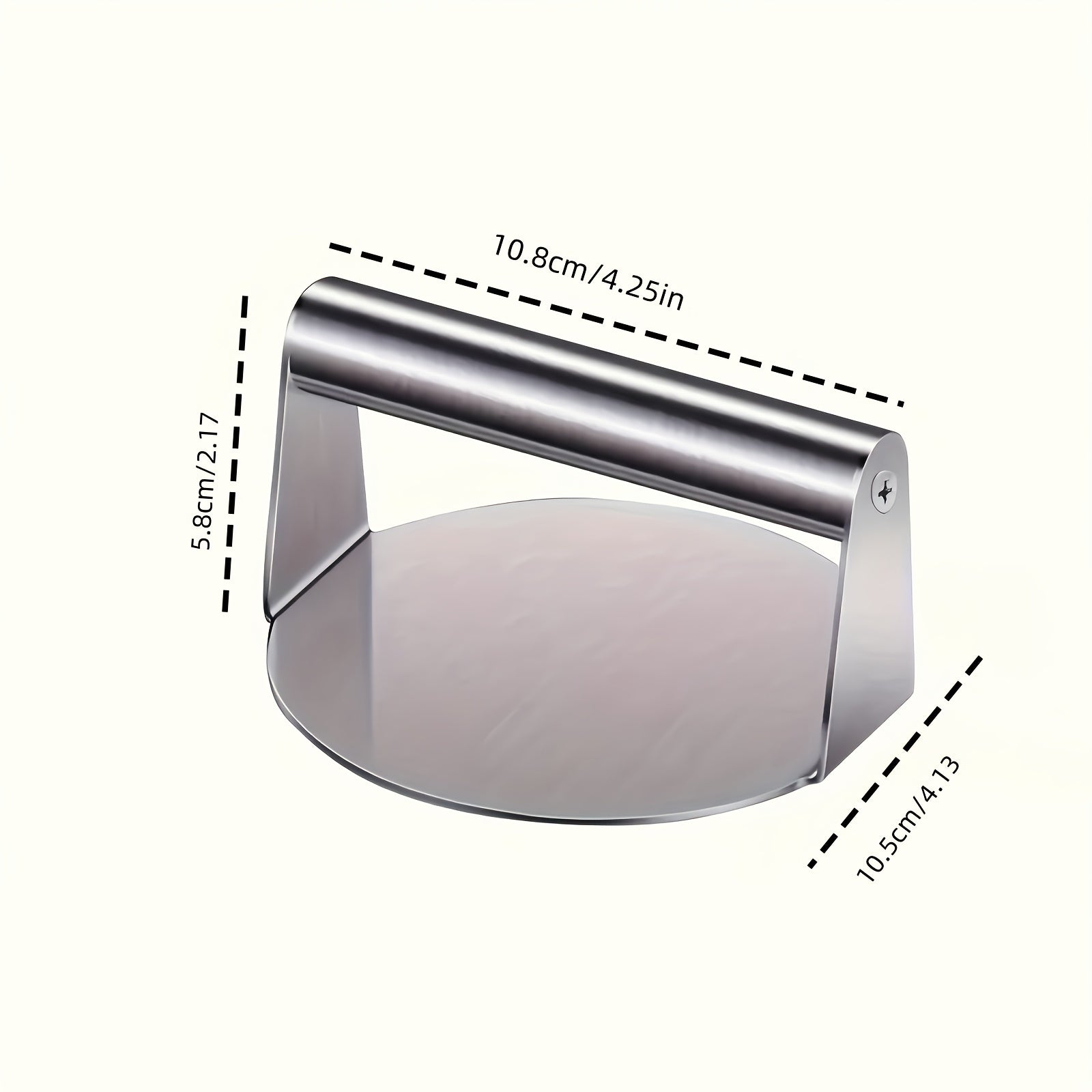 Stainless Steel Hamburger Press – Non-Stick Design, Effortlessly Presses Uniform Patties. Ergonomic Handle for Easy Grip & Effort-Saving, Flattens Meat Evenly.