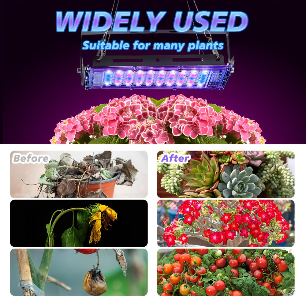 1/2/3/4 Heads 5V Grow Light with 50 LED Beads Each, USB Powered with On/Off Switch, Equipped with Hanging Rope, Polished Surface, High-Efficiency Heat Dissipation, Foldable & Space-Saving, Ideal for Vegetables