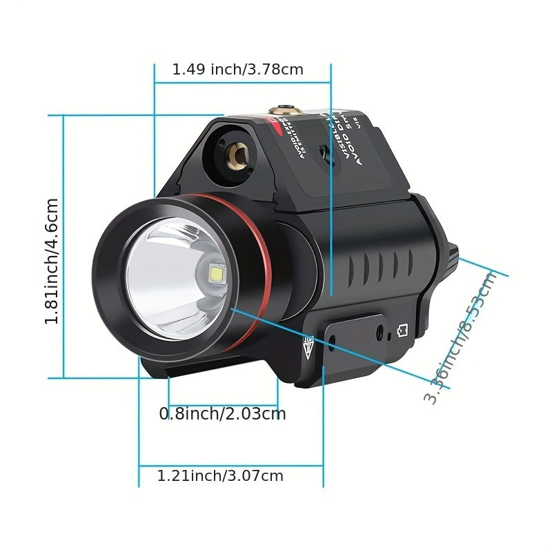 5038 Laser Sight Compact Aluminum Alloy Red/Green Laser Adjustable Picatinny Rail Mount Tactical Aiming for Hunting Shooting