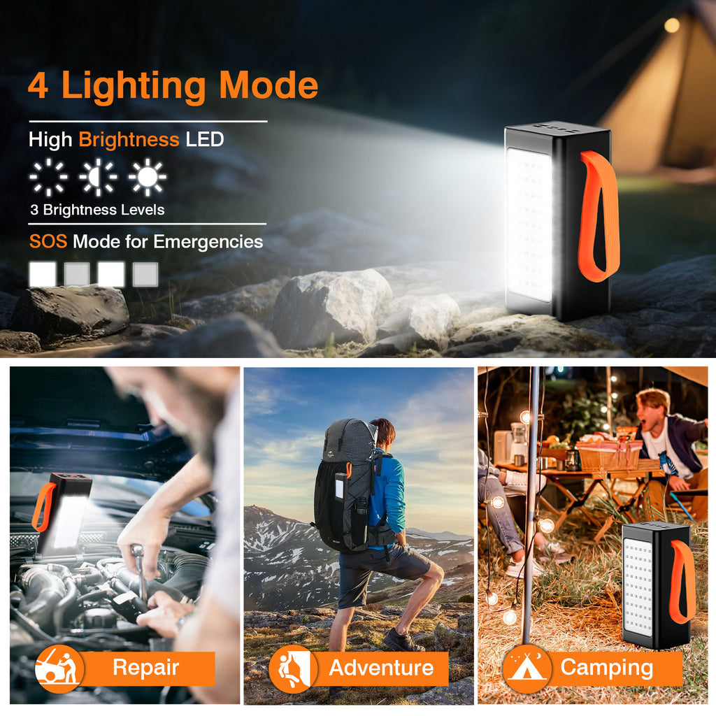 60000mAh Two-way Fast Charging Power Bank with LED Neon Flashlight, Large Capacity Portable Bidirectional Mobile Power Source External Tito C Compatible with Smart Phones, for iPhone 17Pro Max/ 16/ 15/ 14/ 13/ 12/ 11 Etc., for Samsung Most Smart