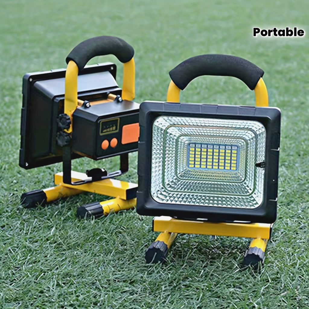 LED Emergency Rechargeable Outdoor Work Light, Super Bright Strong Light for Construction Sites, Camping, Night Market, Street Stall, Square, Handheld Floodlight