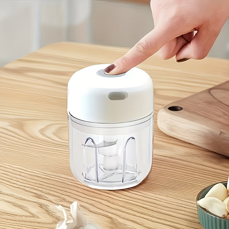 8.45oz Mini Rechargeable Garlic Mincer Meat Grinder, With Fridge Magnet, Durable and Sturdy, Perfect for Mashing Garlic, Chili, Onion, Minced Meat and Nuts