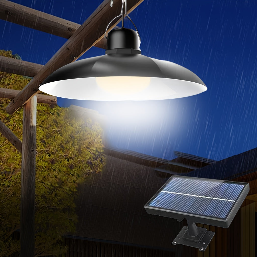2-Light Solar Pendant Light with Remote Control - Indoor/Outdoor Rechargeable LED Bulb, Suitable for Porch, Shed, Garage, Garden, Patio Outdoor Lighting | Modern Style Pendant Light | Remote Control Light, Patio Decorative Lighting