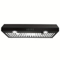 30-Inch Under Cabinet Range Hood with Three-Way Exhaust, Stainless Steel Construction with Baffle Filter, Designed for Kitchen Ventilation for Under-Cabinet Installation, Equipped with 3-Speed Exhaust Fan