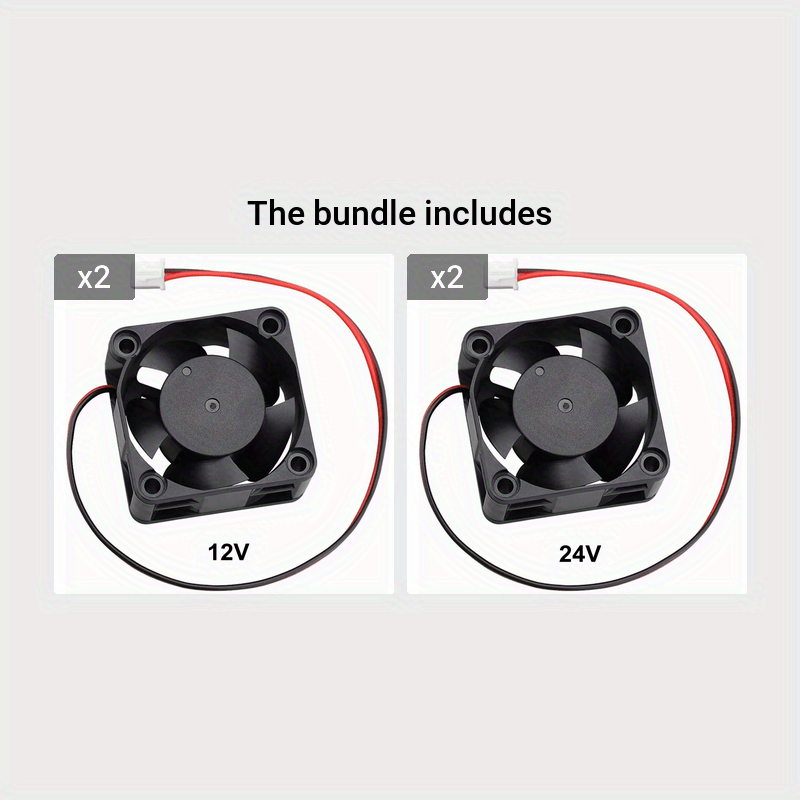 4020 Cooling Fan 40x40x20mm Cooler DC 12V 24V 2Pin Plug Fan for Computer Case Radiator and 3D Printer