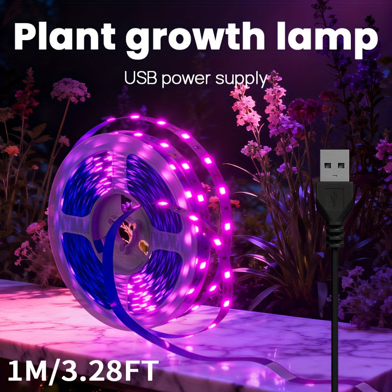 [fenglinn]LED生长光带，全光谱植物生长光，USB LED室内植物灵活的生长灯多肉植物温室园艺