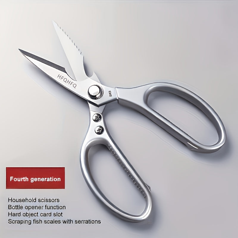 A Set of Stainless Steel Scissors – Sharp & Durable, Multifunctional for Office, Home, Restaurant, Butchery, Kitchen Supplies – No Assembly Required