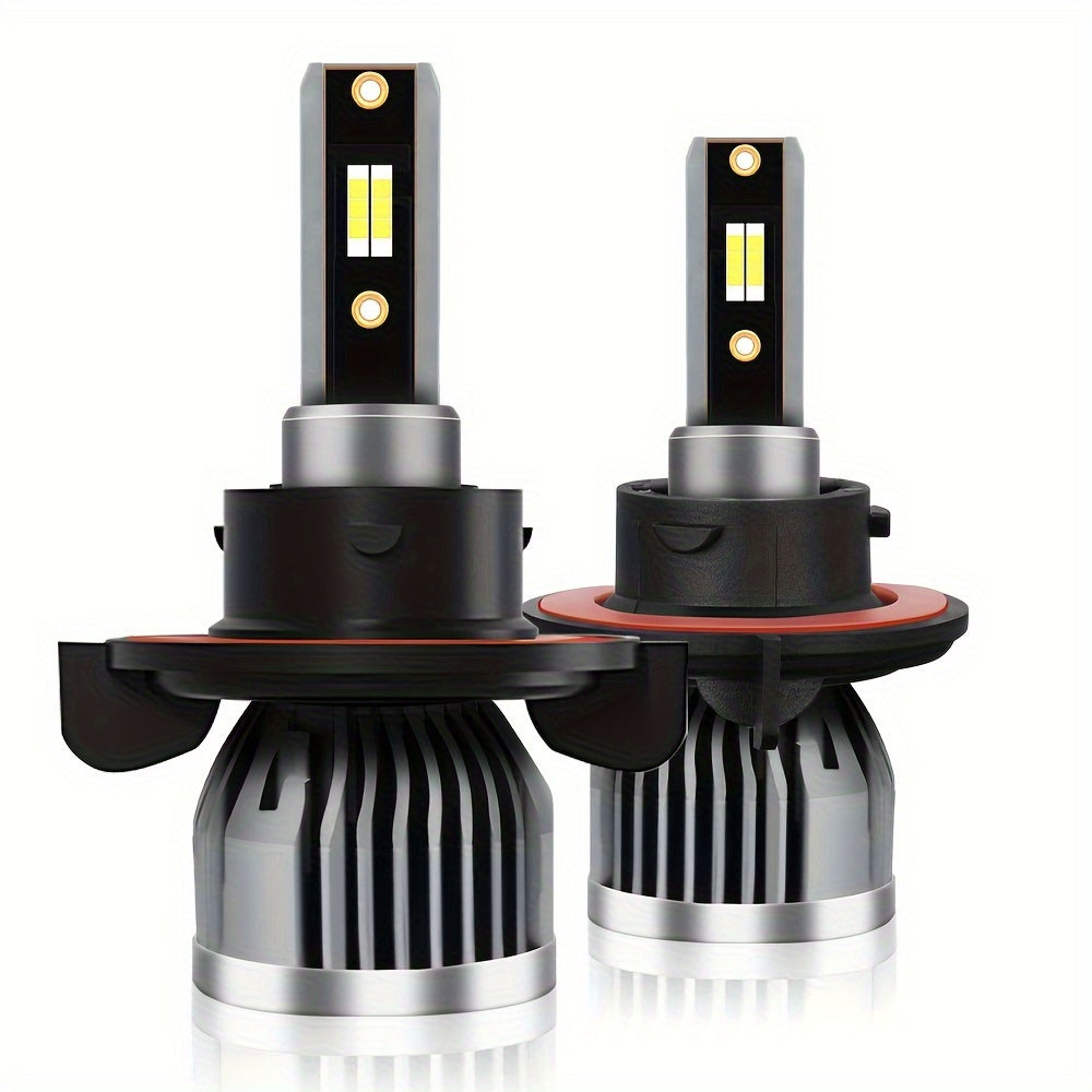 Set of 2 LED Car Headlights, Compatible with H4, H1, H3, H7, H11, 9005, 9006, 9012, H13, 9007 and 9004, 6000K White Light, 35000 Lumens, 500% Brightness Increase, New CSP Chip Design, High/Low Beam Function
