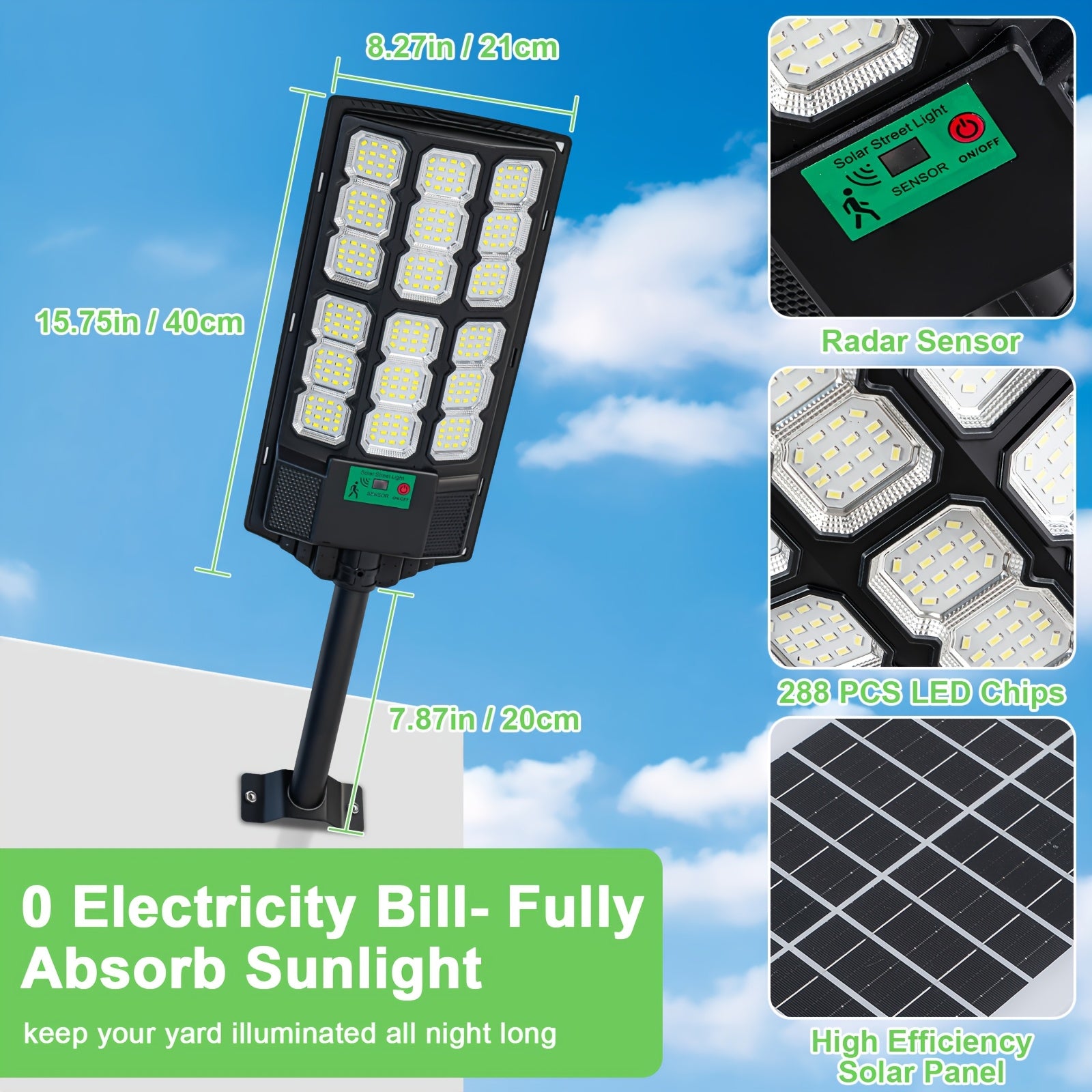 1/2-Piece Outdoor Solar Light, IPX7 Waterproof LED Floodlight, Motion Sensor Solar Light with Remote Control, Dusk to Dawn Wall Light Suitable for Farmhouse, Park, Backyard and Landscape Decoration