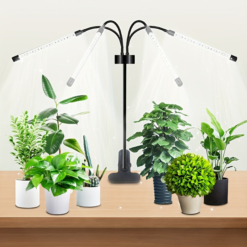 1Pc Indoor Plant Grow Light Full Spectrum Sunlight Lamp Retractable Design 3/9/12H Timer Height & Brightness Adjustable Simulated Sun Grow Light for Succulents Flowers Promote Plant Growth