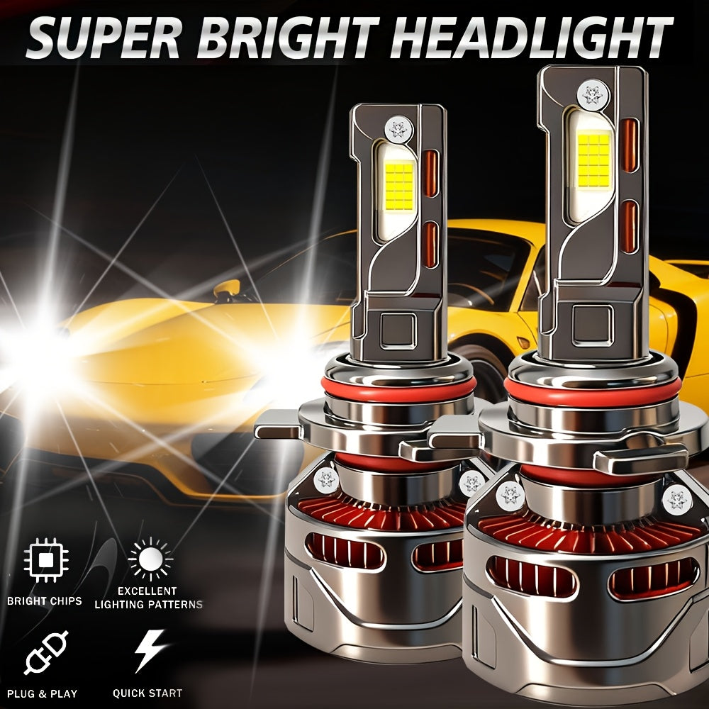 2-Pack H11 LED Headlight Bulbs H11 Super Bright Headlight Bulbs 390W High Power 59500 Lumens 7500K Color Temperature Fits H1, H4, H7, H11 Models Improves Night Driving Safety 900% Brightness Increase HB3, 9005, HB4, 9006, HIR2