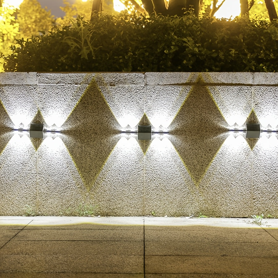 Solar Assemble Convex Mirror Wall Light Exterior Wall Light LED Outdoor Lighting Solar Garden Light Wall Light Decorative Landscape Light for Courtyard, Garden, Fence, Deck, Wall, Holiday Decoration