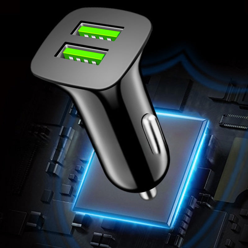 4.8A Car Charger with Dual USB Ports, Car Charger Adapter, Road Trip Essential, Sleek Charger, Smart Technology, Multiport Charger, Frequent Travelers