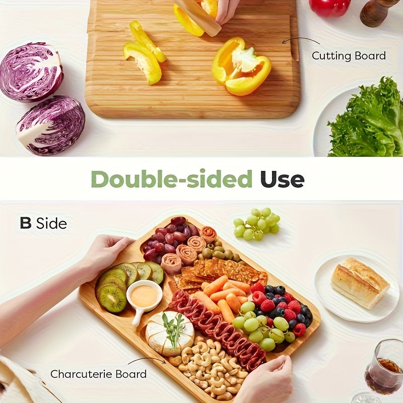 1pc Cheese Tray with Clear Acrylic Lid – Portable Charcuterie Board for Camping, Parties, Restaurants | Serving Tray for Holiday Appetizers, Deli & Snacks – Reversible as Cutting Board – Party Snack Organizer, Secure Snap-On Lid