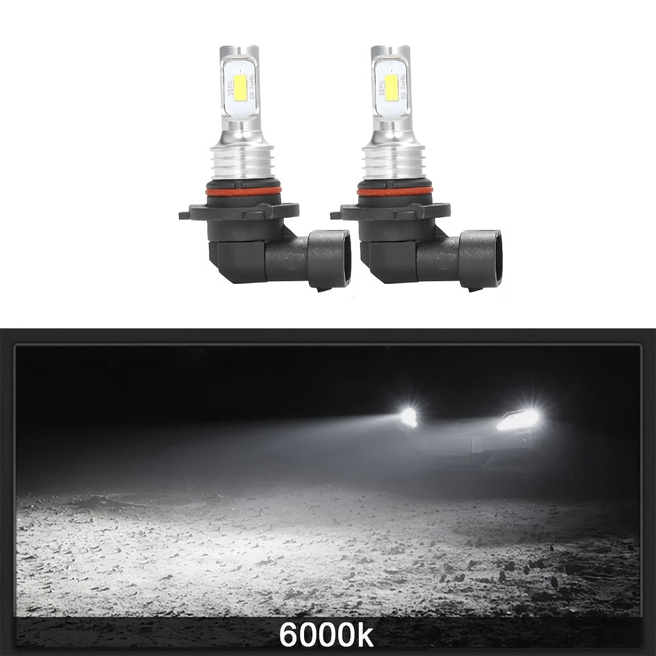 2-Pack 9005 H11 LED Headlight Bulbs 80W Super Bright Fog Light 3570 Chipset 2SMD CANBUS Error-Free Decoder, Replacement Headlight Bulbs for Cars and Trucks