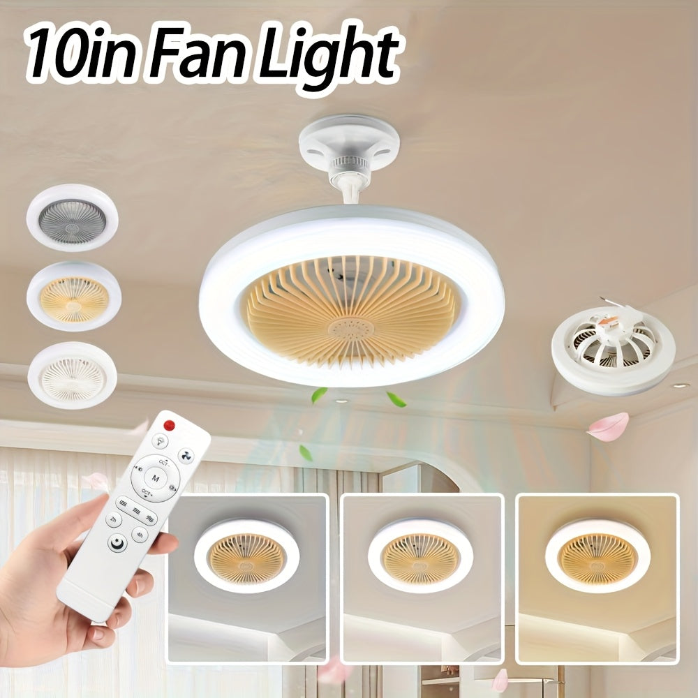 New Outdoor Camping Fan with LED Light, Night Fishing USB Hanging Camp Fan, Remote Control Tent Ceiling Fan Light, High Power Portable Ultra-Long Battery Life Outdoor Camp Light