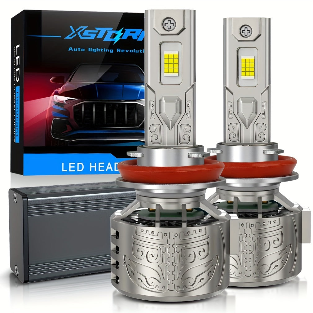 Xstorm 2Pcs 130W High Power H4 H7 H11 Super Bright LED Car Lights 40000Lm H1 H3 9005 HB3 9006 HB4 CPS Chip Car Fog Light Canbus Light 9012 Hir2 Car Light