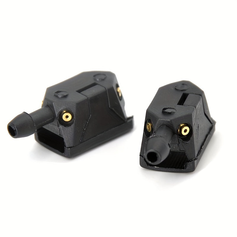 2-Piece Windshield Wiper Washer Nozzle Adjustable 4-Way Upgrade – Fits 8mm / 9mm Wiper Arms, Auto Replacement Part