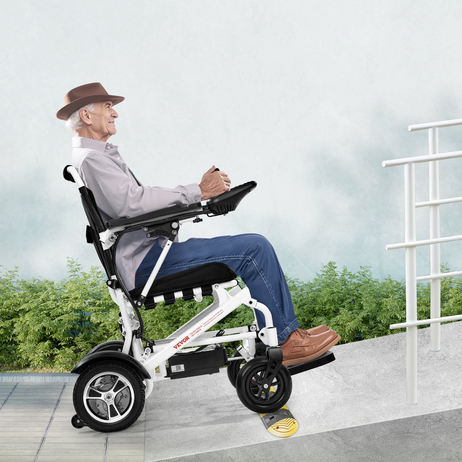 VEVOR 电动轮椅 300 磅容量可折叠轻便 13 英里