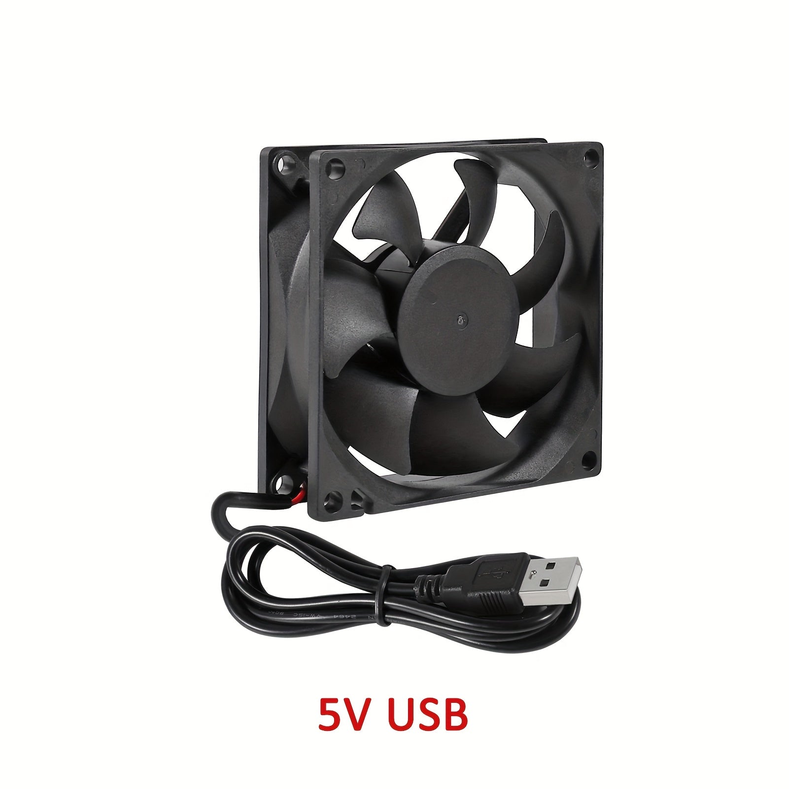 80x80x25mm DC 5V 12V 24V Brushless Cooling Fan, 2-Pin High Performance Ultra Quiet 8025 Fan for PC Case and Amplifier
