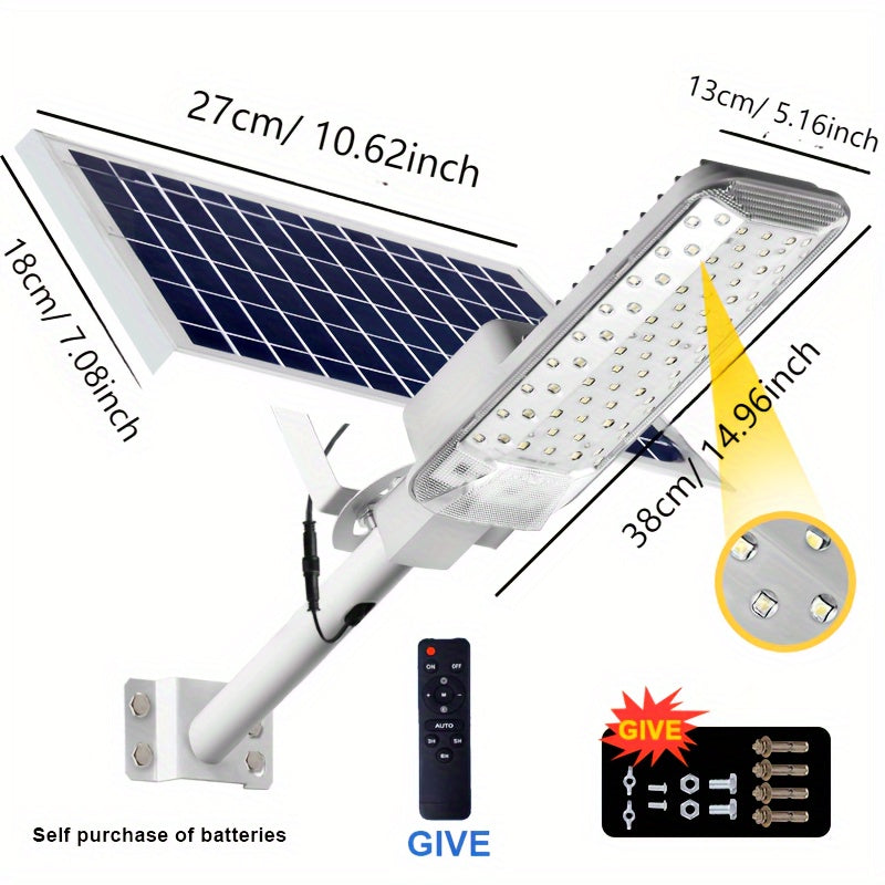 2PACK Solar LED Street Light Super Bright Outdoor 6500K IP65 Waterproof Solar Wall Light Garage Garden Fence Floodlight