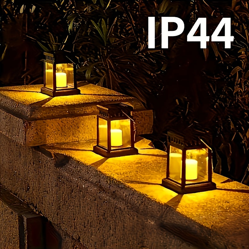 Solar Outdoor Table Lamp, LED Flickering Flameless Candle Effect, Garden Hanging Decorative Light, Perfect for Dining Table, Courtyard, Lawn and Outdoor Party Decoration