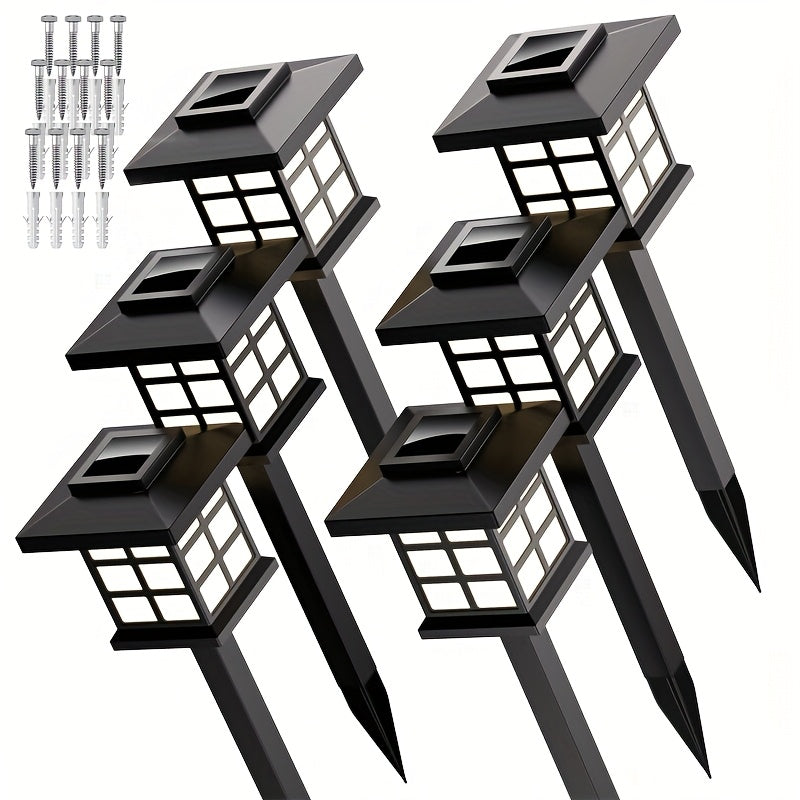 24/12/6 Pack LED High Quality Solar Lights, Suitable for Outdoor, Christmas Decoration, Illuminating Your Garden, Landscape, Pathway, Yard, Patio and Driveway Lighting (White/Warm/Color Light)