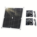 Sunant Solar Panel Fan Kit, 20W Power, with DC Fan, Ideal for Small Chicken Coops, Greenhouses, Sheds, Pet Houses, Window Vents (Dual Fan)