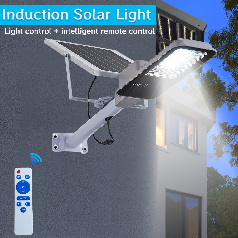Outdoor 2 Pack Solar Light, IP65 Waterproof Solar Street Light, 6500K Dusk-to-Dawn Solar Floodlight with Motion Sensor, Perfect for Courtyard and RV Parking Lot, Available in 2/1 Pack Options.