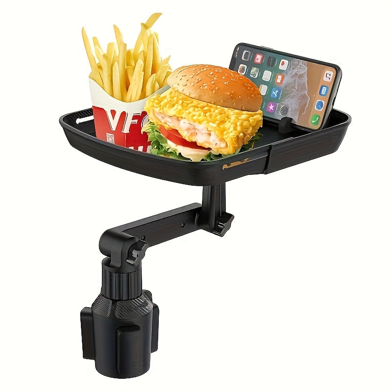 Multifunctional 3-in-1 Car Cup Holder, ABS Material, Sturdy Expandable Base, Essential Travel Gear for Drinks and Snacks