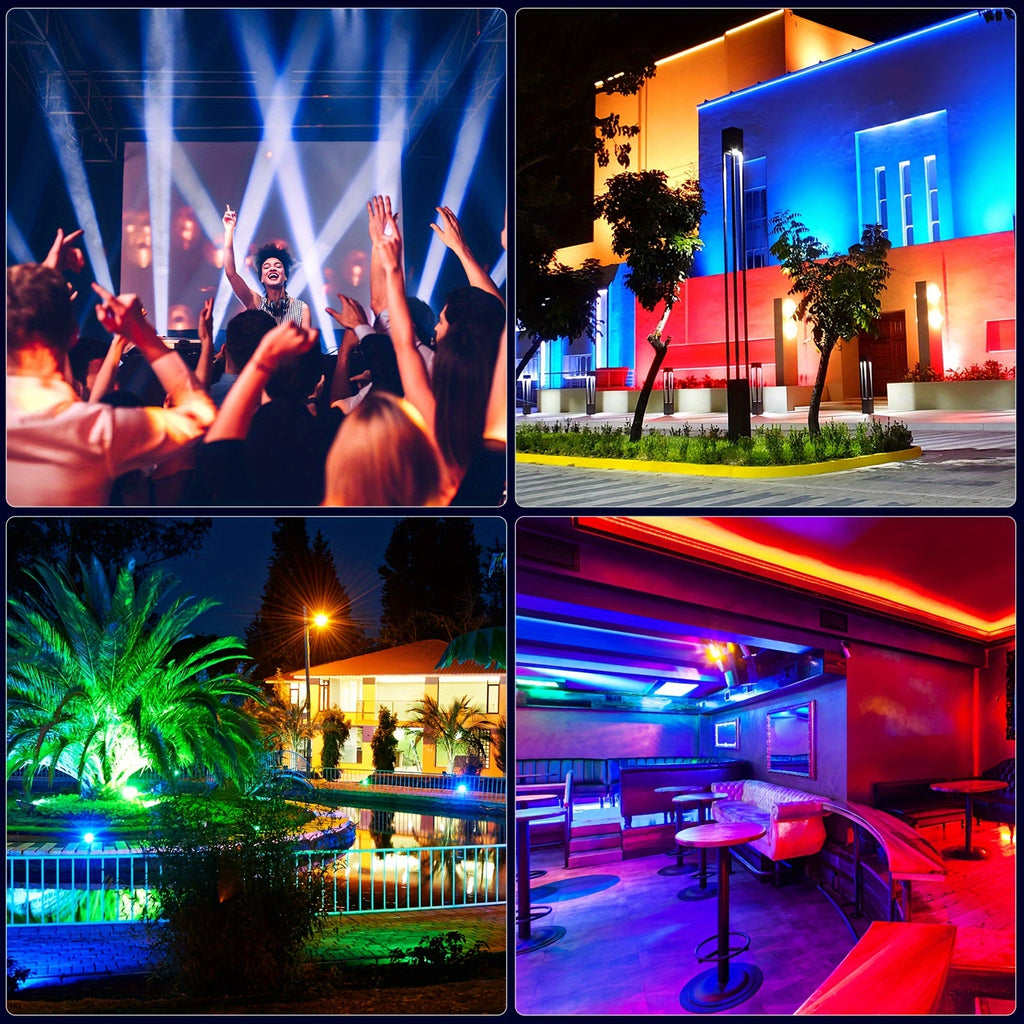 120W RGBW 4-in-1 Moving Head Light LED Stage Light, Suitable for Home Parties, KTV, Clubs, Bars, Weddings, DJ, Christmas, Halloween, Wall Washer Light