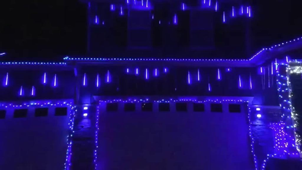 2026年新款USB LED流星灯 - 8管50CM/30CM，适用于婚礼、万圣节、新年、情人节、斋月、复活节等节日装饰，多种颜色可选，无需电池，季节性灯光，活动装饰，氛围照明，节能LED，多彩灯光，派对布置，家居装饰