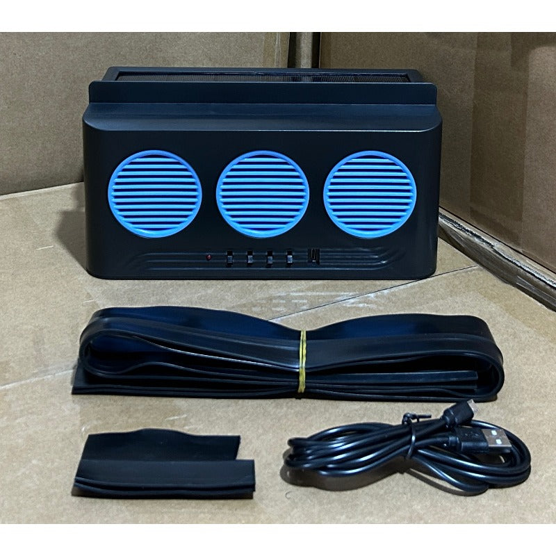 Solar Powered Exhaust Fan with Built-in 1200mAh Solar Battery, Car Interior Heat Dissipation, Ventilation and Air Purification
