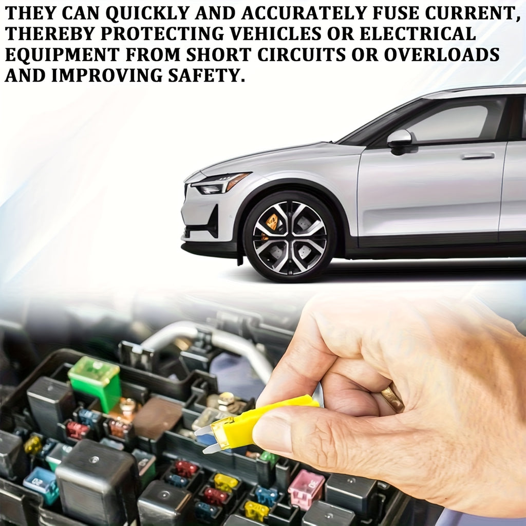 120-Piece Mini Fuse Auto Fuse Assortment Kit, Blade Fuse Kit with Puller Tool, Mini Color-Coded Plug-In Fuses (2A/3A/5A/7.5A/10A/15A/20A/25A/30A/35A), for Cars, RVs, Trucks, Motorcycles, Boats, SUVs & More