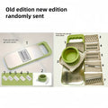 7Pcs Stainless Steel Multi-functional Vegetable Slicer and Grater Set, Interchangeable Blades, Manual Kitchen Gadget Kit, Ideal for Potato, Carrot, Cucumber