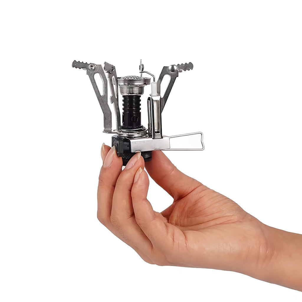 Lightweight Camping Stove for Backpacking, Gas-Powered with Piezo Ignition (Stove Only)