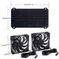 Solar Panel & Solar Fan Set, 20W Black Dual Fan, Solar Powered Outdoor Air Circulation Ventilation Exhaust Kit, Suitable for RV Travel, Camping, Pet House, Window, Chicken Coop, Greenhouse, Shed