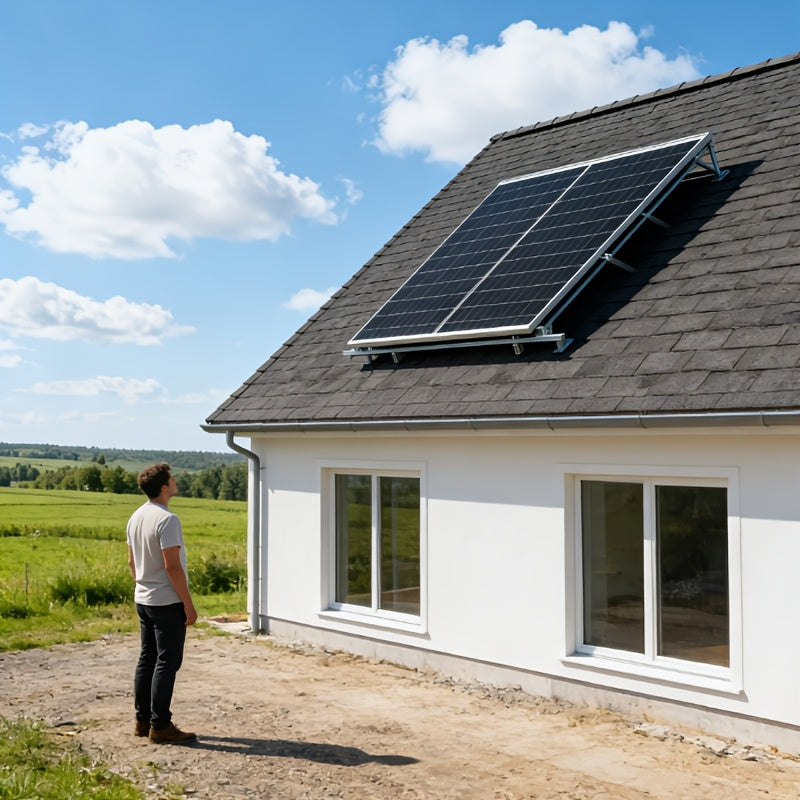 太陽能板 100 瓦 12 伏，高效單晶體太陽能 PV 模組電源充電器，適用於露營車、船舶、屋頂農場電池和其他離網應用，單片 100W