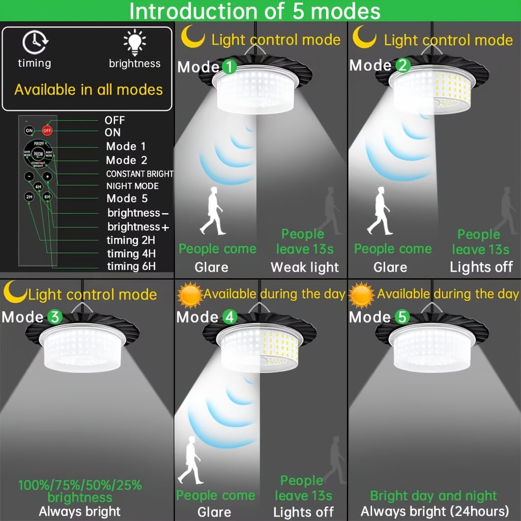Solar Sensor Pendant Light - White Light
