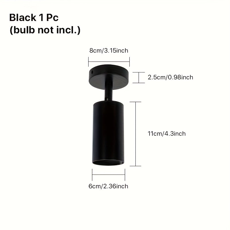 GU10 Base Modern Spotlight, Black/White, 350° Rotatable Ceiling Downlight, Indoor Focus Lighting Fixture for Clothing Store Showroom Kitchen Hotel Art Display, Bulb Not Included