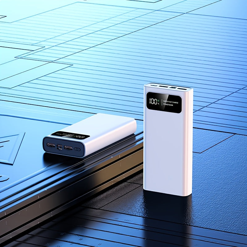 30000Mah Large Capacity Mobile Power Bank, Bidirectional Fast Charging, Outdoor Emergency Power Reserve Battery Pack, Portable Power Supply, Ultra-Fast Charging, Supports Simultaneous Charging of Multiple Devices, Holiday Gift, Christmas Gift
