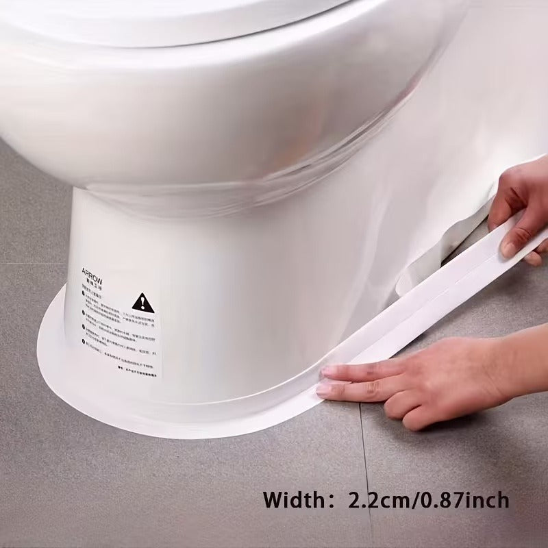 59.06英尺自粘防水密封胶带 | 乙烯基材质，免工具切割，柔韧耐用，适用于厨房炉灶、浴室水槽和卫生间缝隙，家居装饰