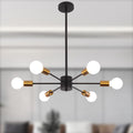 Enncll 10-Light Semi-Flush Mount Ceiling Light, Mid-Century Style, Black Ceiling Light, Modern Pendant Kitchen Light, Ceiling Light & Dining Room Light, Suitable for Bedroom, Entryway, Hallway, Living Room Modern Light