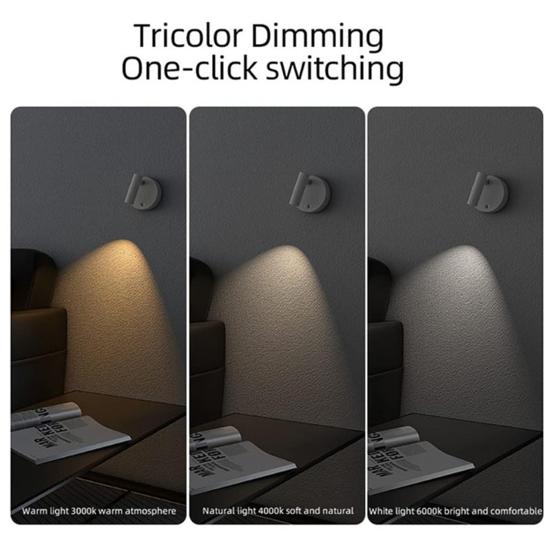 Indoor LED Spotlight, 2000mAh Rechargeable Battery Powered Plant Spotlight, Dimmable & Timable, 3 Color Temperature Mini Downlight, Accent Lighting for Artworks and Trees
