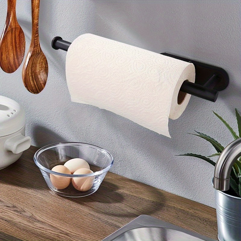 Self-Adhesive No-Drill Paper Towel Holder – Multifunctional for RV & Bathroom! Doubles as a Towel Rack, Holds Rolls & Wrapping Paper. Perfect for Home Kitchen & Bathroom – No Damage, Easy Organizing!