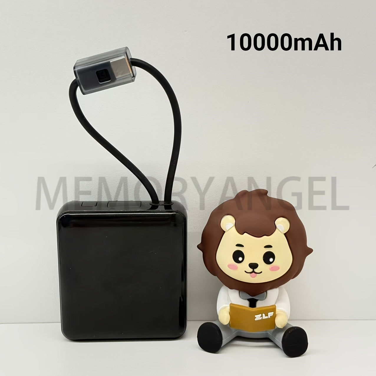 22.5W Super Fast Charging Power Bank with Built-in Cable & Lanyard - 10000mAh Ultra-Thin & Compact, LED Digital Display, USB-C Port, Essential for Travel, Christmas Gift, Compatible with iPhone, Android & Samsung (Black/White Colors), Onthego
