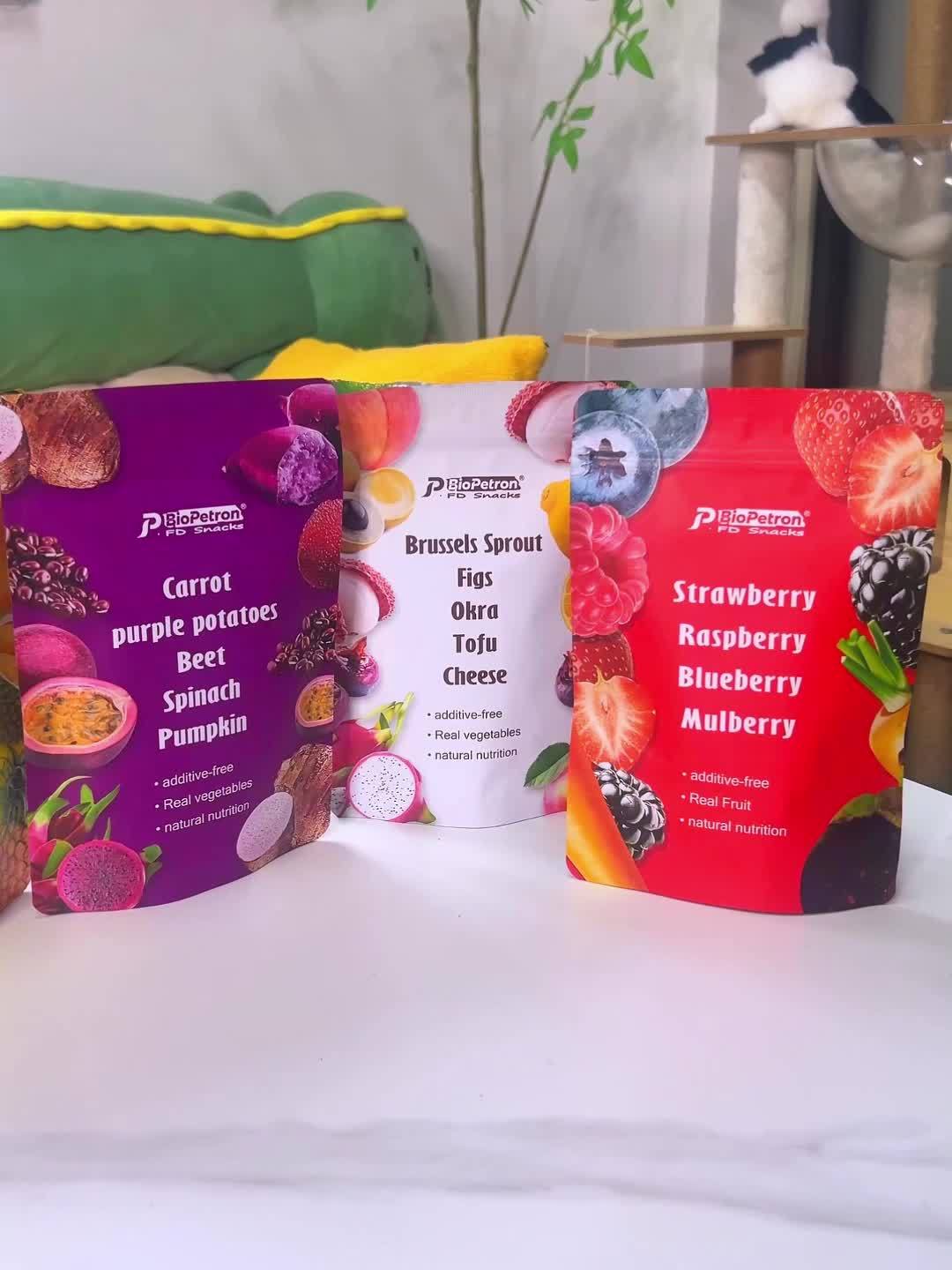 狗狗冷凍乾燥蔬果零食，蔬菜，水果，多種類水果蔬菜混合搭配，可與狗食混合，訓練狗狗和貓咪零食