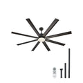VEVOR 72/84 Inch Ceiling Fan with Light, 6-Speed Remote Control, Reversible Motor, Black